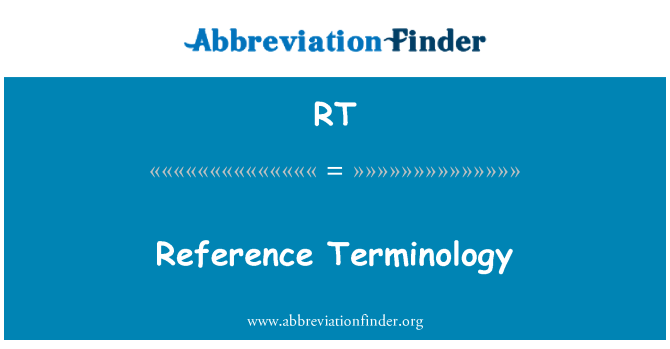 RT: Referenční terminologie