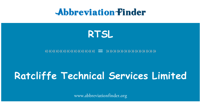 RTSL: Ratcliffe Technical Services Limited