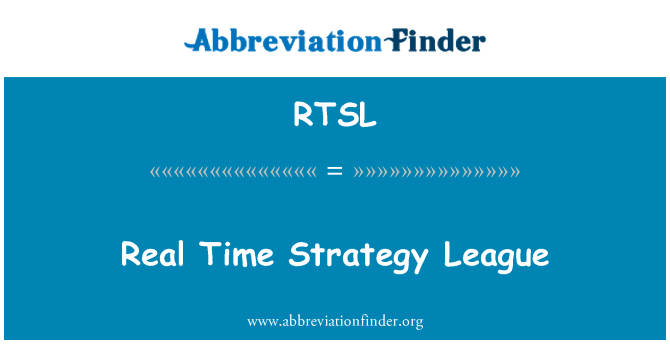 RTSL: Reálném čase strategie liga