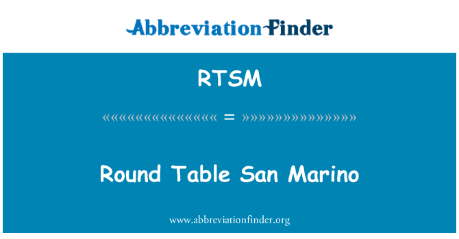 RTSM: Runder Tisch San Marino