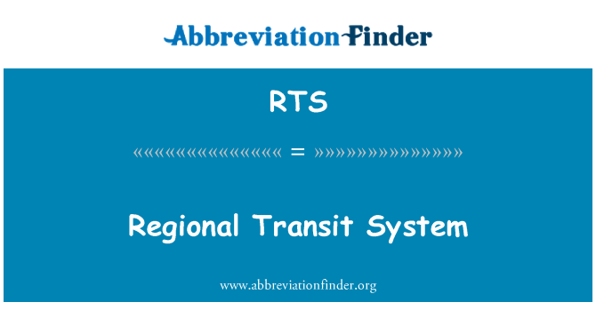 RTS: Sistema regional de trânsito