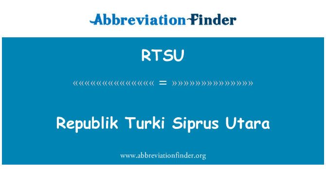 RTSU: Republik Fanny Siprus Utara