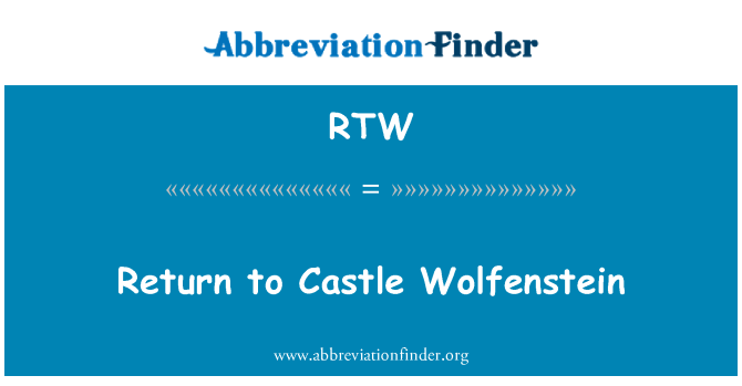 RTW: Return to Castle Wolfenstein