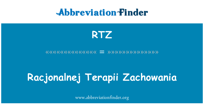 RTZ: Racjonalnej Terapii Zachowania