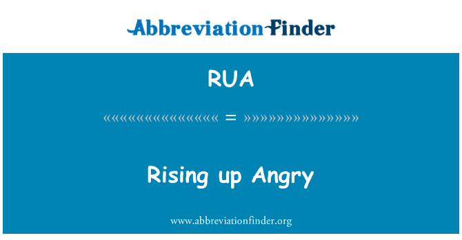 RUA: עולה כעס