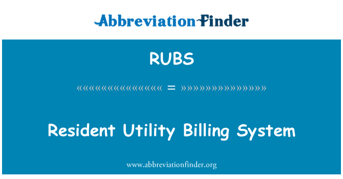 RUBS: Residendist Utility arvete süsteem