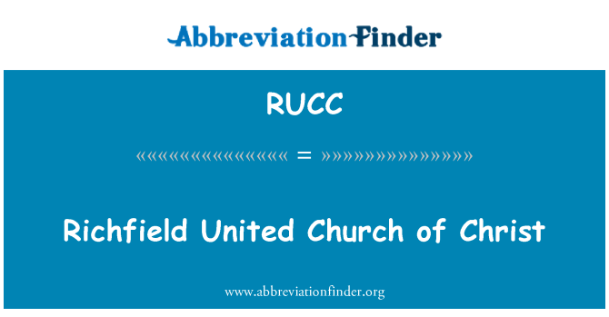 RUCC: リッチ フィールドにある米国のキリストの教会