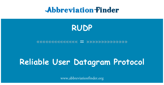 RUDP: Протокол датаграмм пользователя надежной