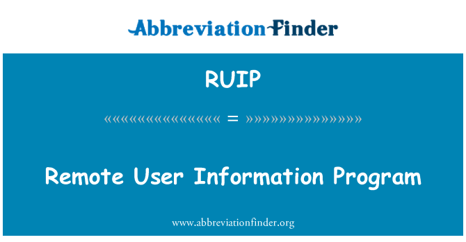 RUIP: Oddaljeni uporabnik informacije o programu