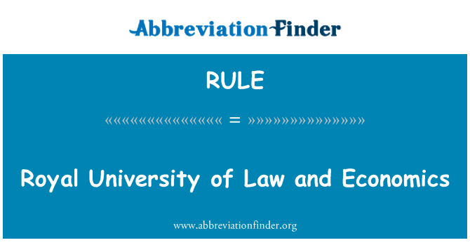 RULE: Université royale de droit et d'économie