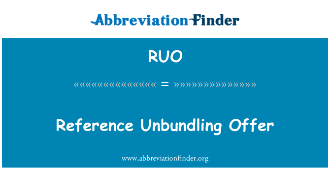 RUO: 參考分拆報價