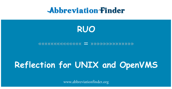 RUO: Atspindys, UNIX, o OpenVMS
