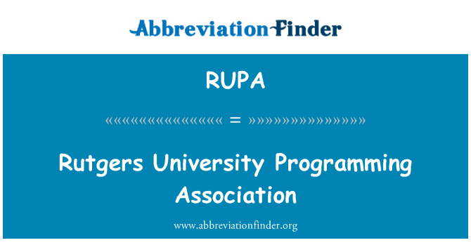 RUPA: Persatuan pengaturcaraan Universiti Rutgers