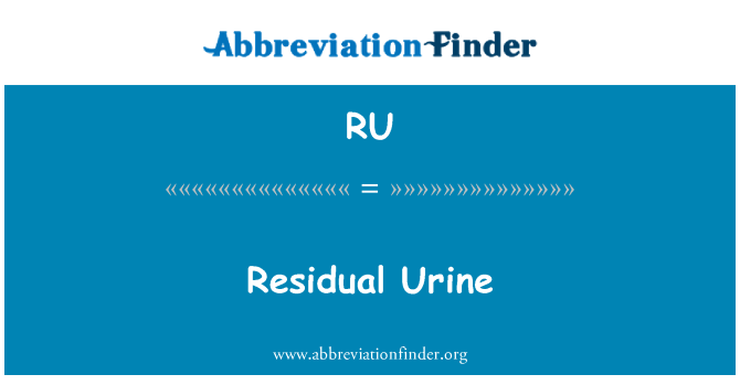 RU: Verbleibende Urin