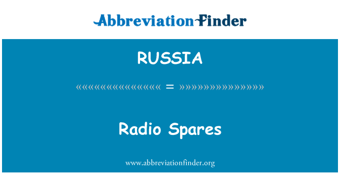 RUSSIA: Raadio varuosad