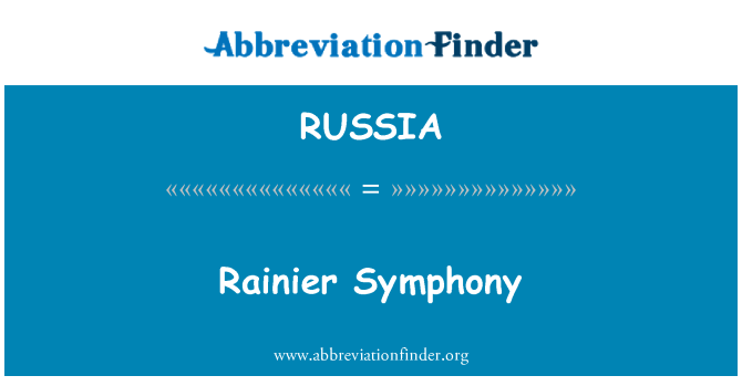 RUSSIA: Rainier Simfonia