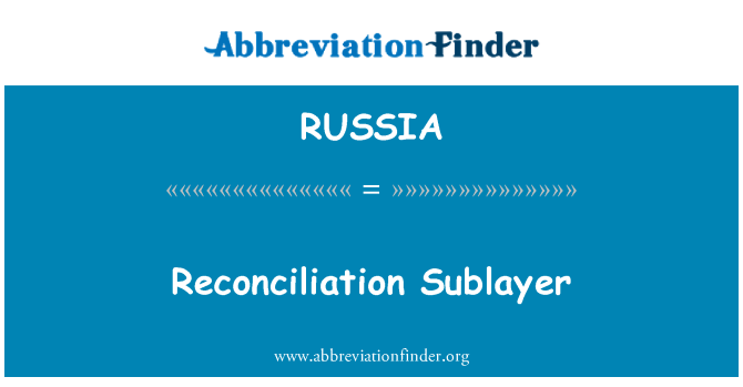 RUSSIA: Verzoening sublaag