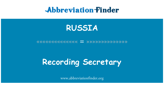 RUSSIA: Secretar de înregistrare