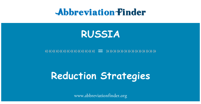 RUSSIA: הפחתת אסטרטגיות