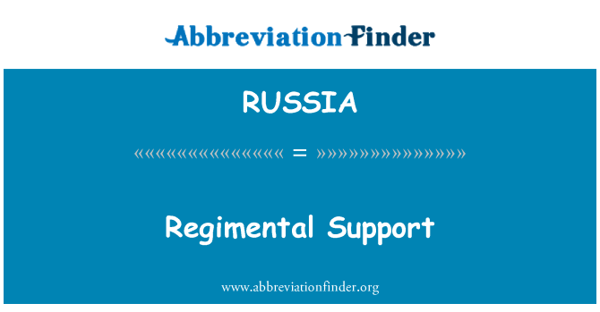 RUSSIA: Suporte do Regimento