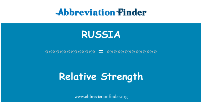 RUSSIA: Relativní síla