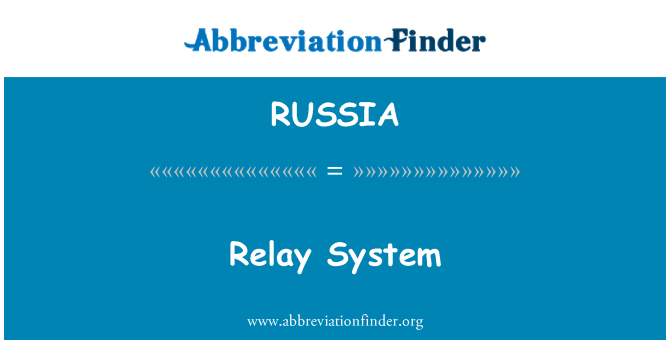 RUSSIA: Relæ System