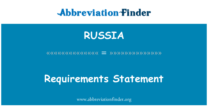 RUSSIA: 要求声明