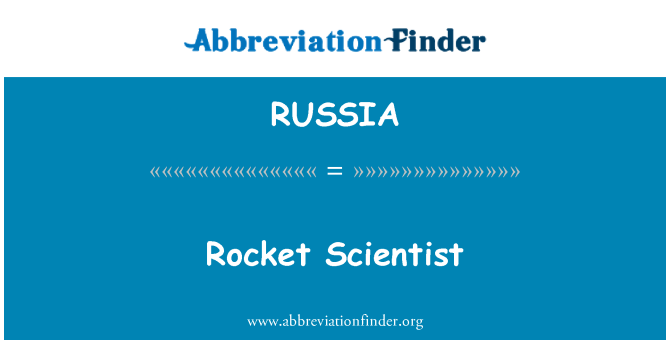 RUSSIA: Scienziato del razzo