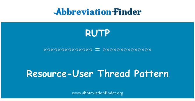 RUTP: Resurs-användaren tråd mönster