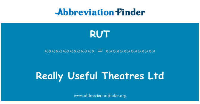 RUT: באמת שימושי תיאטראות בע מ