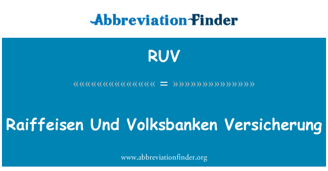 RUV: اتريشي و Volksbanken Versicherung