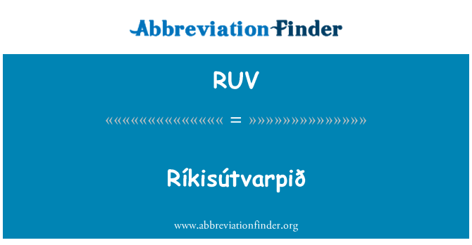 RUV: Ríkisútvarpið