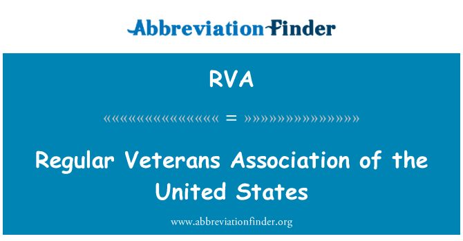 RVA: Regulāra veterānu asociācija, Amerikas Savienotās valstis