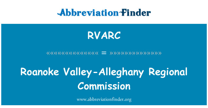 RVARC: Comisión Regional de Roanoke Valley-Alleghany