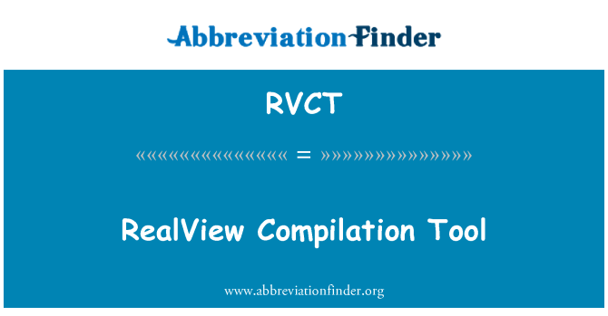RVCT: Outil konpilasyon RealView