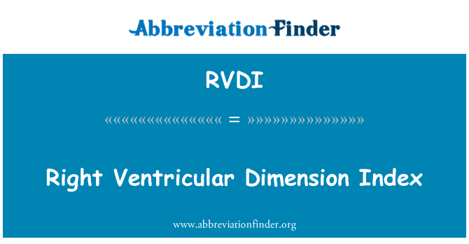 RVDI: Indiċi ta ' dimensjoni ventrikula dritt