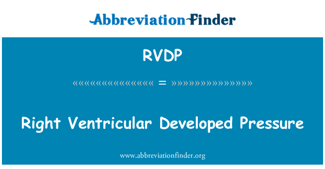 RVDP: Tekanan maju banyak ventrikular kanan