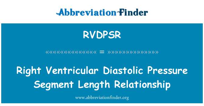 RVDPSR: Rechts ventriculaire diastolische druk Segment lengte relatie