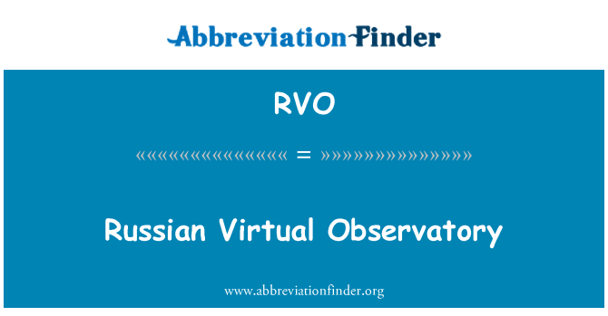 RVO: Ruská virtuální observatoř