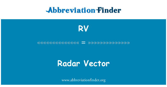 RV: Radar vektor