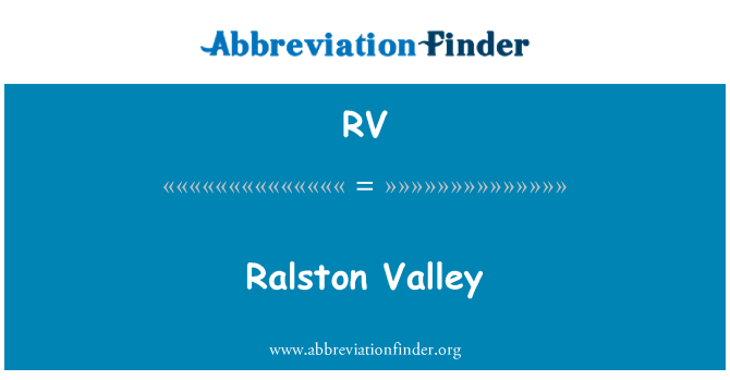 RV: Ralston घाटी