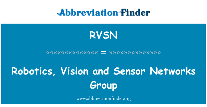 RVSN: Robotics, Vision and Sensor Networks Group