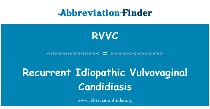 RVVC: Vulvovaginal Candidiasis idiopathig rheolaidd