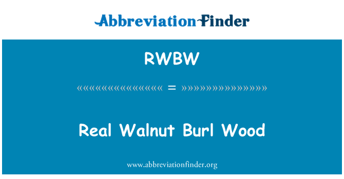 RWBW: ไม้แท้วอลนัท Burl