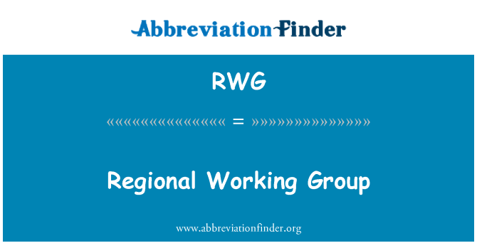 RWG: Regional Working Group