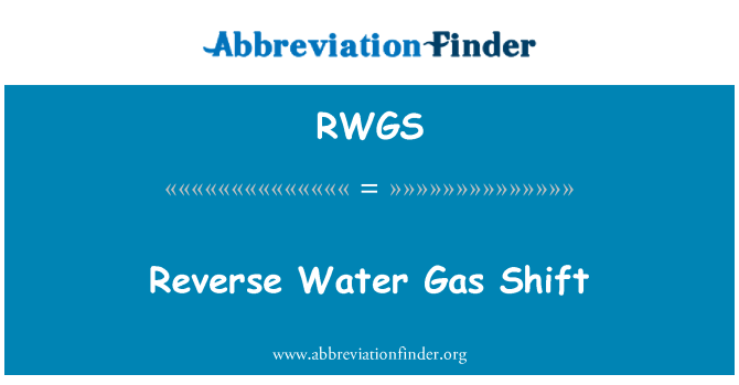 RWGS: Invertire Shift del Gas d'acqua