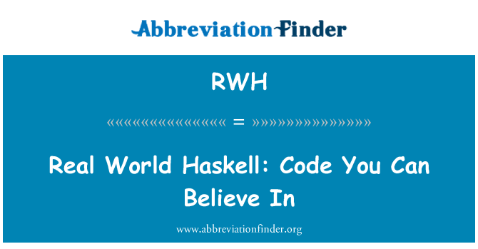 RWH: Haskell mondo reale: Codice in che può credere