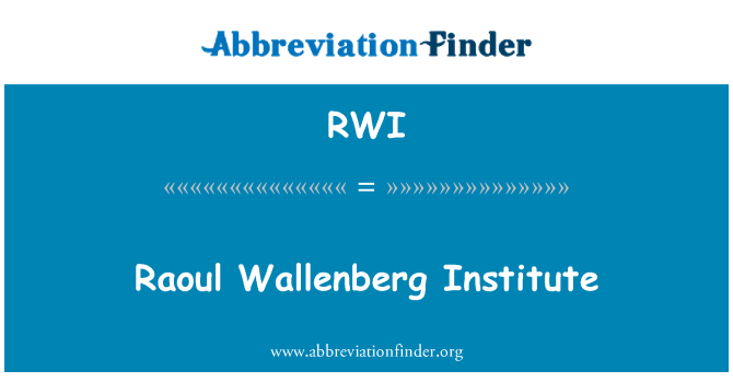 RWI: Raoul Wallenberg Institut