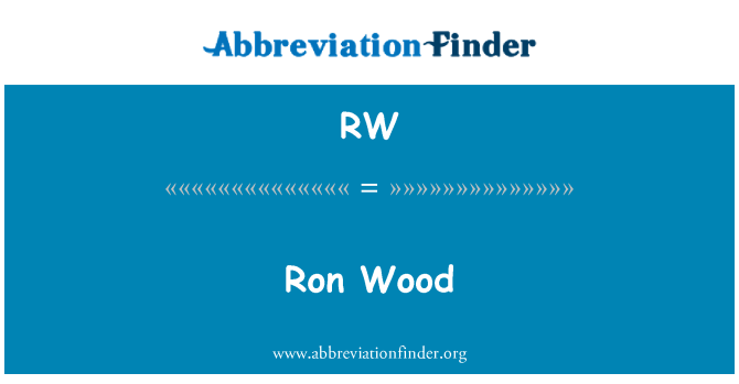 RW: Ron Wood