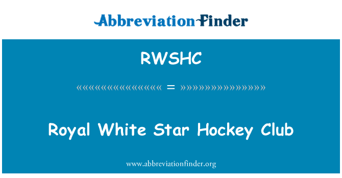 RWSHC: Königlichen weißen Sterne Hockey Club